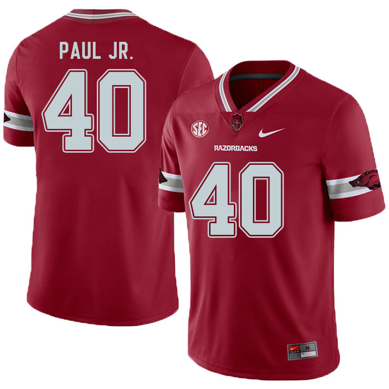 Men #40 Chris Paul Jr. Arkansas Razorbacks College Football Jerseys Sale-Alternate Cardinal